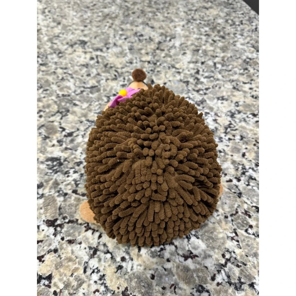 ABC Bakers Girl Scout Hedgehog Plush Brown Pink Flower 2015-2016 New England Toy